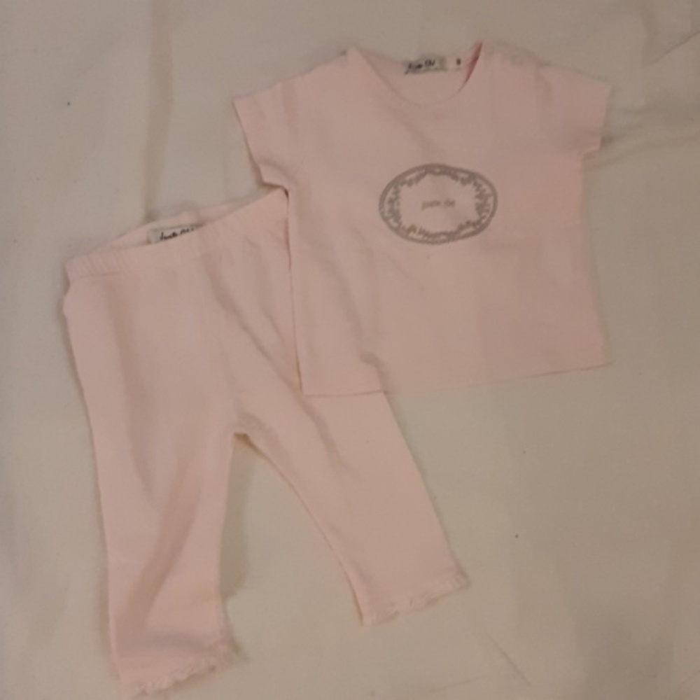 Juste Cle pink two piece set sz 6m (68)